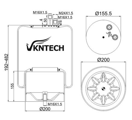 ربيع هوائي للشاحنة لميرسيدس بنز A 942320.04.21 كونتيتيك 4390NP03 استبدال بواسطة VKNTECH 1K4103 مرسيدس بنز هواء الربيع ATROS MP2 مرسيدس بنز A 942.320.04.21 كونتي تيك 4390NP03