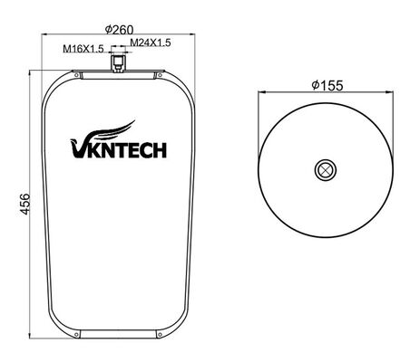 نوابض هوائية للشاحنات لمرسيدس بنز A 946.320.39.21 Contitech 4737NP22 بديل من VKNTECH 1K4757SA مرسيدس بنز A 946.320.39.21 Contitech 4737NP22 بدون مكبس