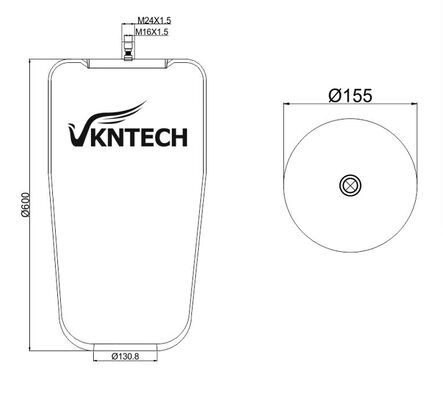 نوابض هوائية للشاحنات لمرسيدس بنز A 946.328.00.21 كونتي تيك 4838N بديل بواسطة فيكن تيك 1K4838 بدون مكبس