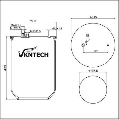 ربيع هوائي للشاحنة للزراعة 15709 V.I 5.010.211.724 كونتيتش 902MB استبدلت بواسطة VKNTECH 1K7013 بدون البستن