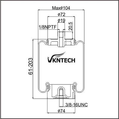 كابين إير سبرينغ نافستر لينك LTD 1102-0026 ((NAV.) Firestone W02-358-7079 استبدالها VKNTECH 1S7079