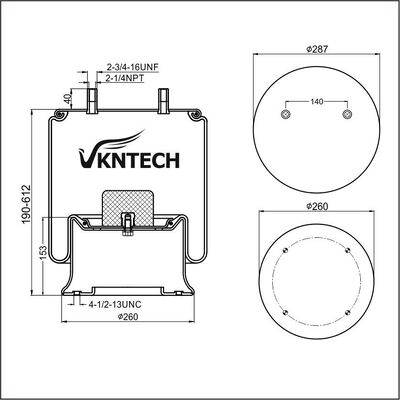 ريلير إير سبرينغ 8188526 Firestone 1T19L-17-330 Goodyear 566039119 تم استبدالها بـ VKNTECH 1K9119